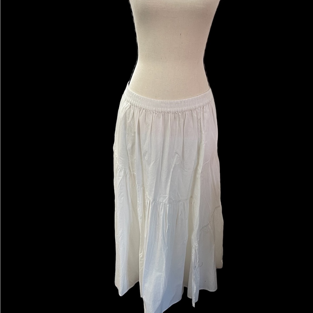 Free People All About Tiers Skirt Medium White Maxi NEW NWT - Picture 4 of 11